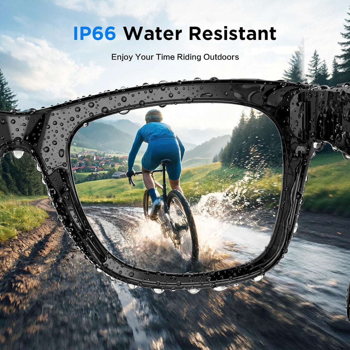 Smart Glasses with Camera, 13MP HD AI Recording Sunglasses for Men Women