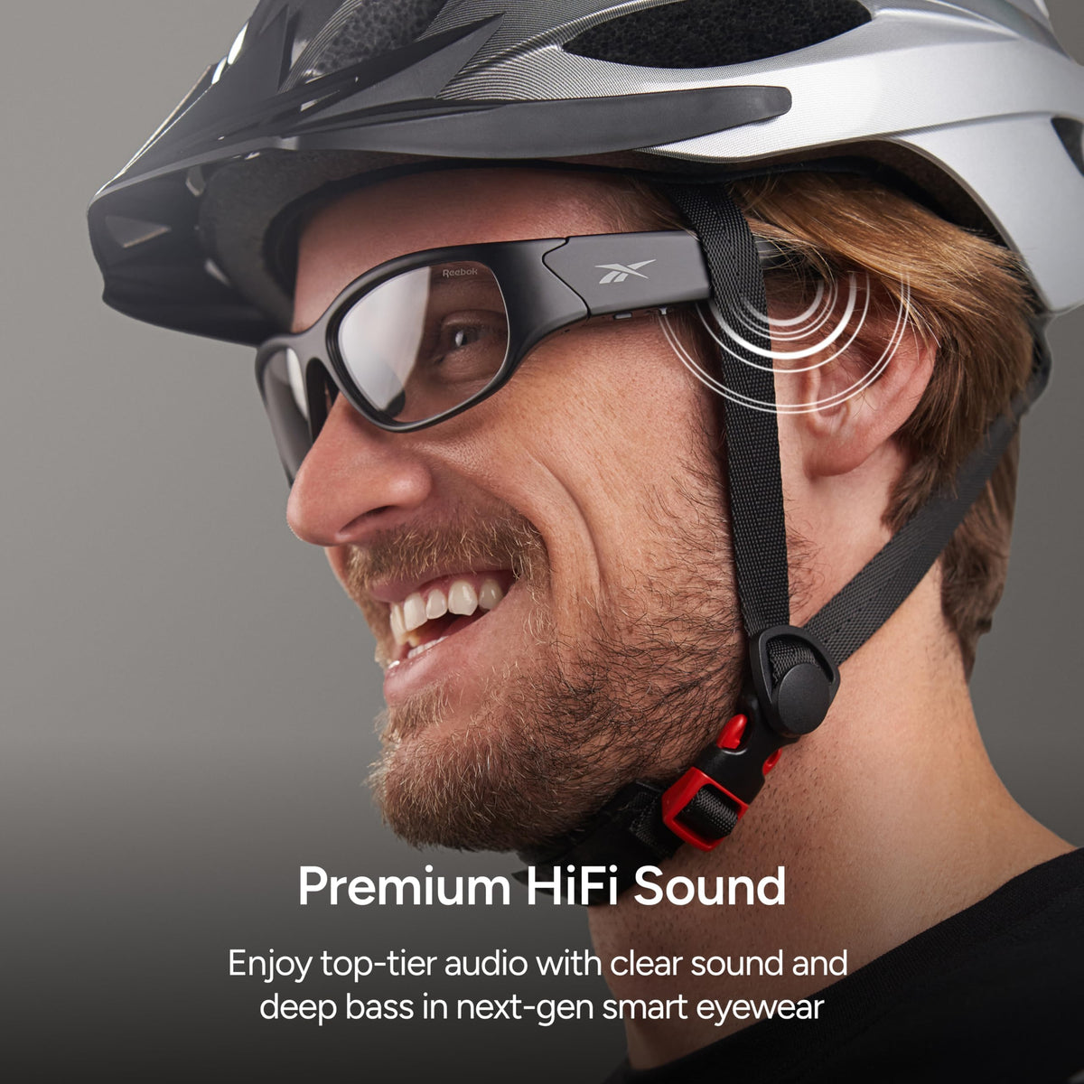 Reebok Flash Smart Audio Glasses, Iridescent Polarized, Powered by Lucyd