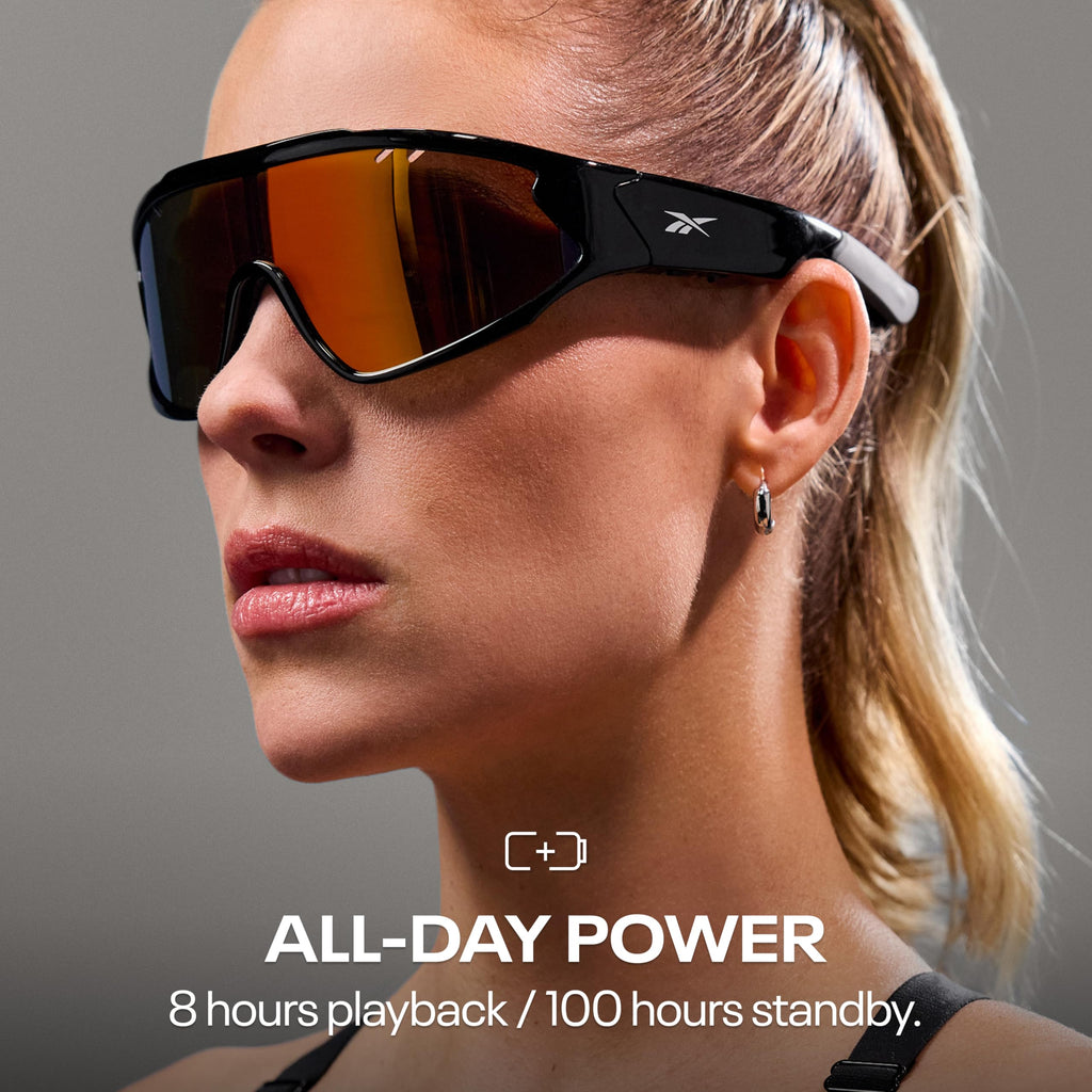 Reebok Flash Smart Audio Glasses, Iridescent Polarized, Powered by Lucyd