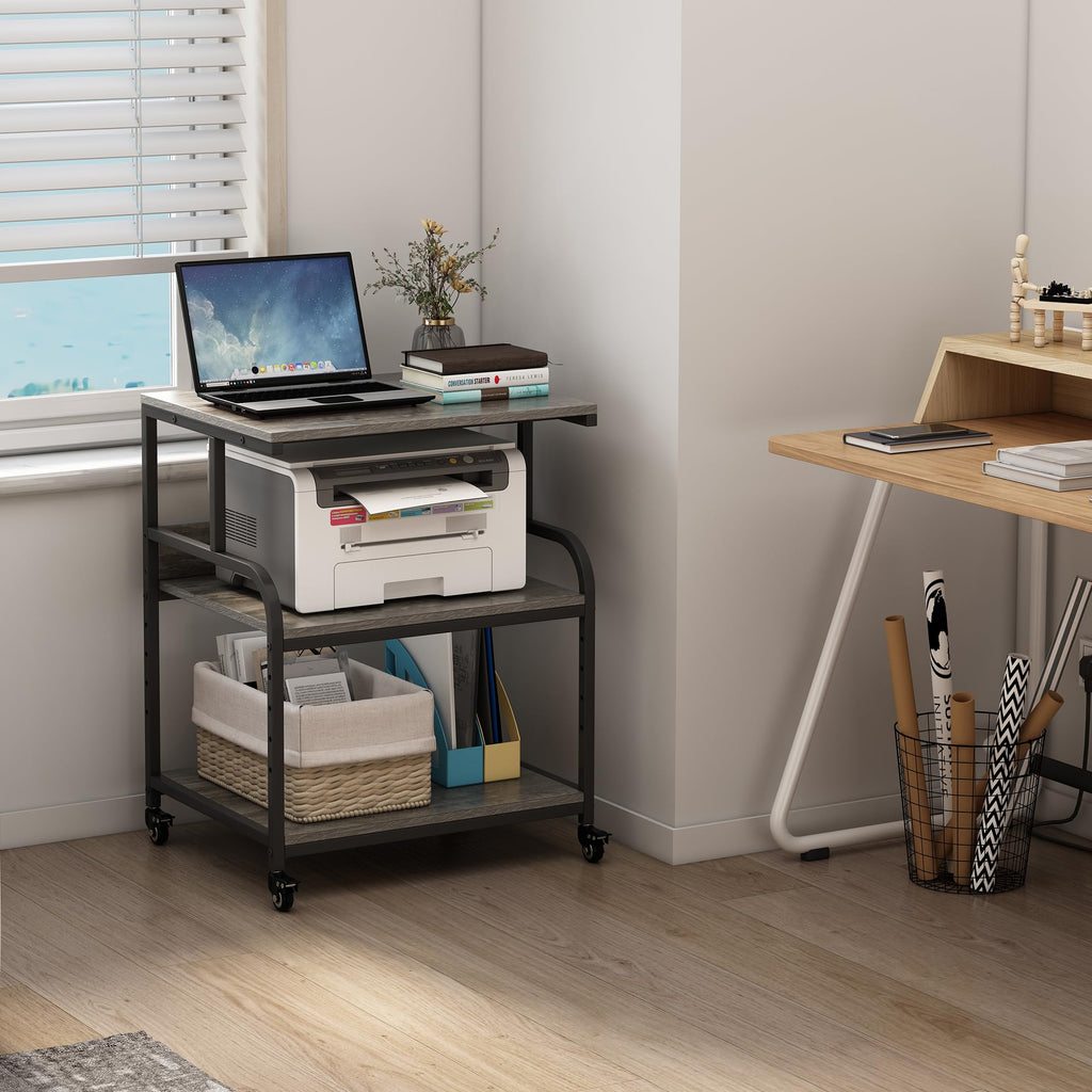 Fannova 23.6"x18.9"x30" Large Printer Stand with Adjustable Storage Shelf