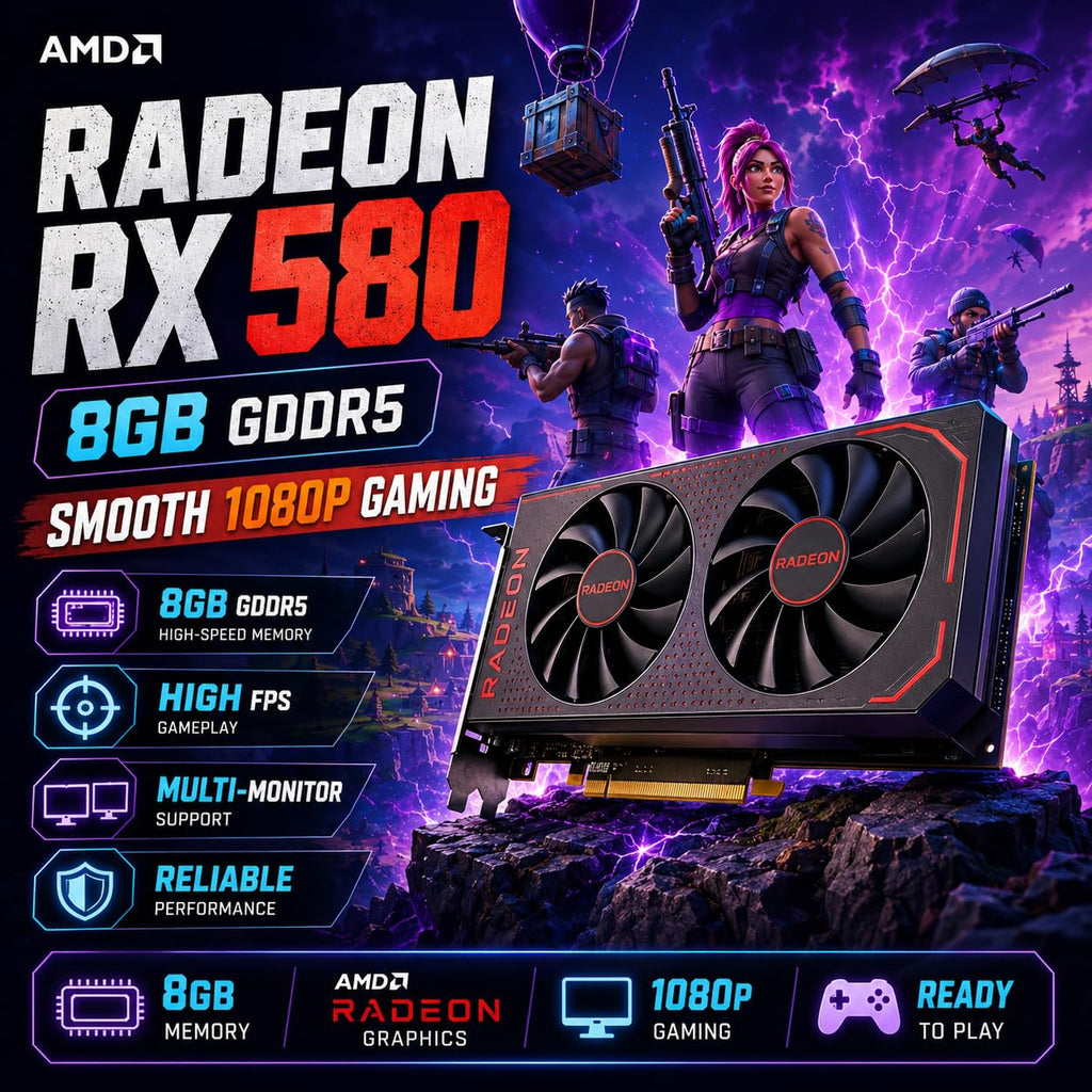 Gaming Desktop PC Computer 12-Core Processor Radeon RX580 GDDR5