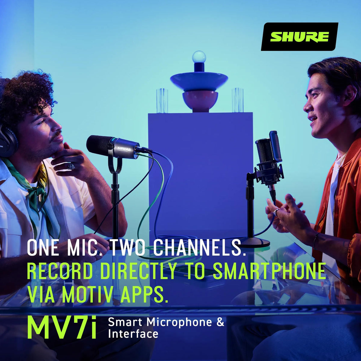 Shure MV7X XLR Dynamic Podcast & Recording Microphone - Black