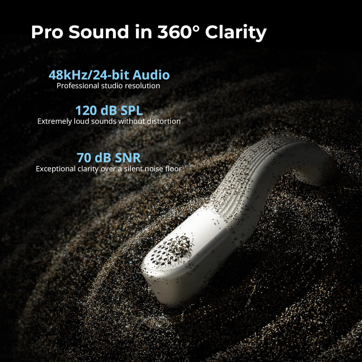 SmallRig S70 Wireless Mic (2 TX + 2 RX + Charging Case) - Black