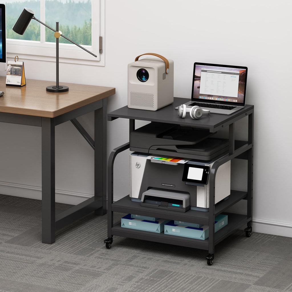 Fannova 23.6"x18.9"x30" Large Printer Stand with Adjustable Storage Shelf