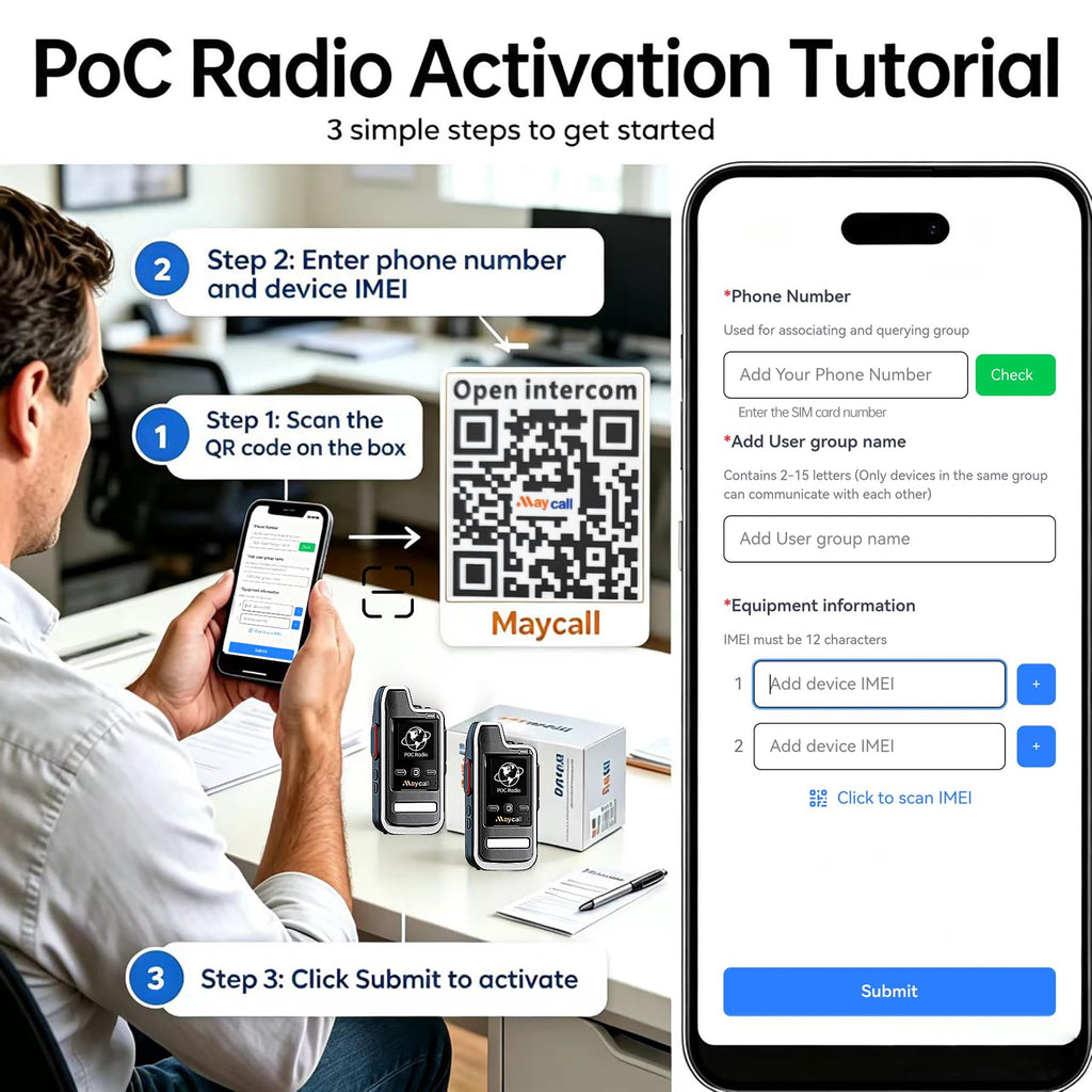 Global Lifetime Free Rapid 4G LTE PoC Radio Walkie Talkies Unlimited Range