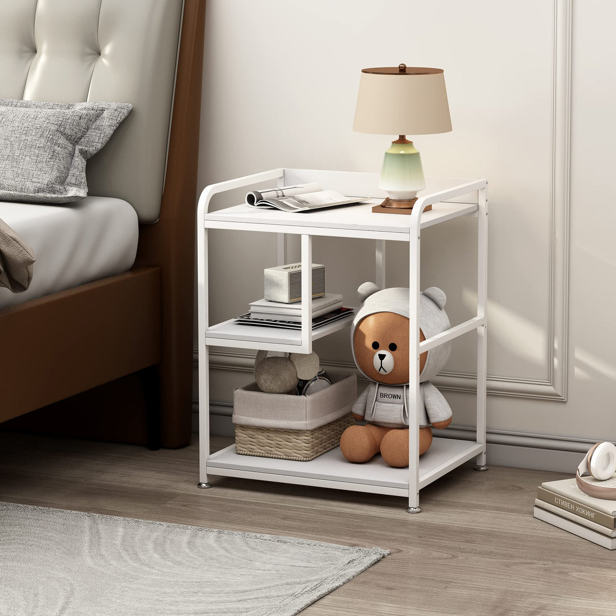 Fannova Large Printer Stand with PC Tower Shelf for Home Office Storage