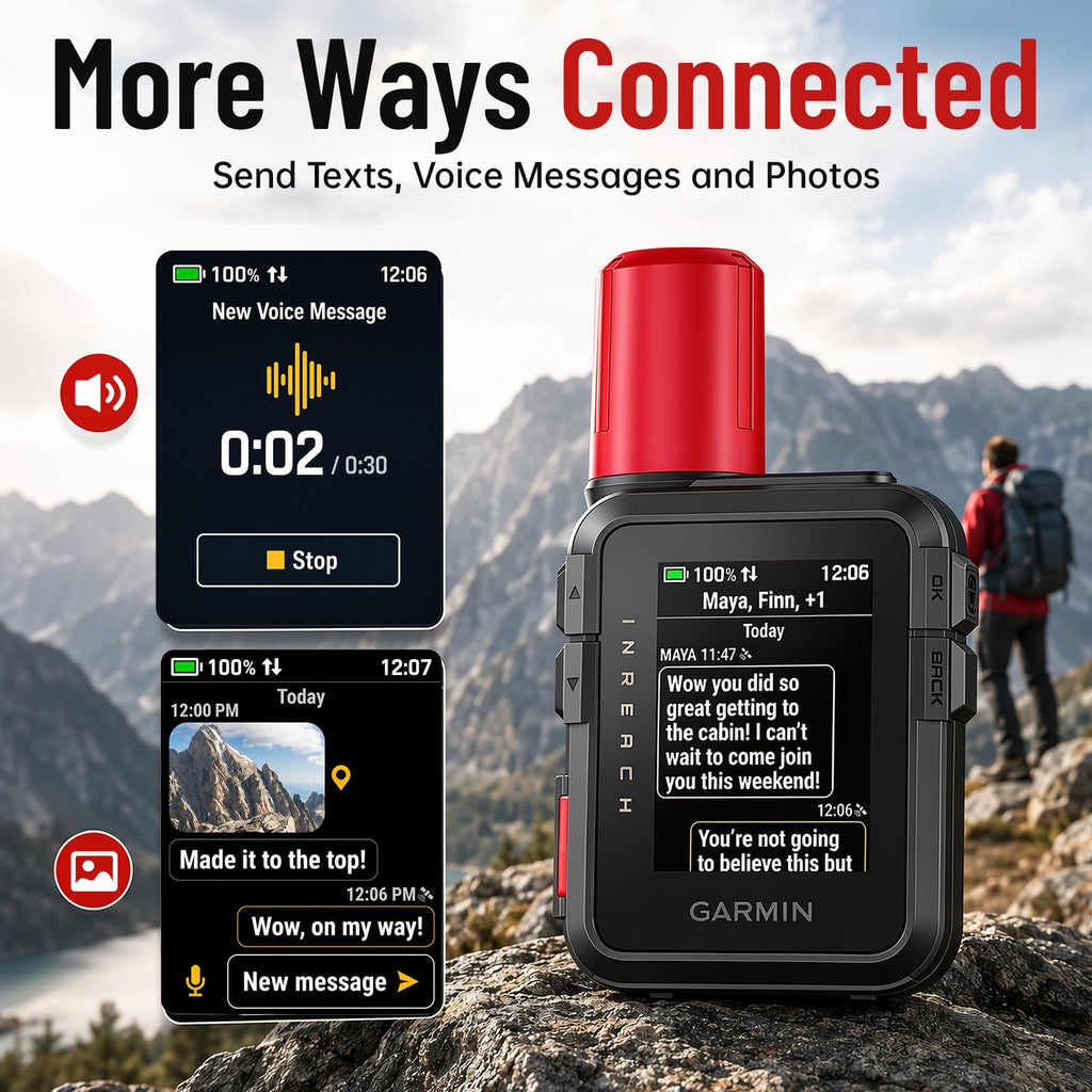 Garmin inReach Mini 3 Plus, Rugged Global Satellite Communicator with Touchscreen Texting, Photo & Voice Messaging, Emergency SOS Messages - Bundle w/Deco Essentials 26-Month CPS Plan