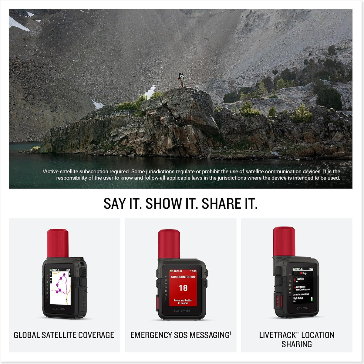 Garmin inReach Mini 3 Plus Satellite Communicator Color Touchscreen Bundle