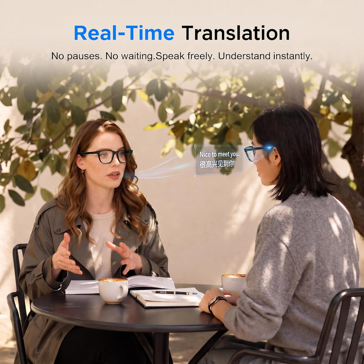 Smart Glasses with Camera, 13MP HD AI Recording Sunglasses for Men Women