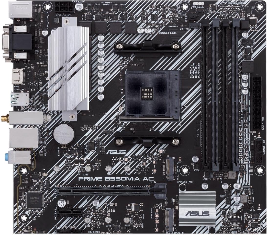 NEWEGG Motherboard CPU Memory Combo -B550M-A Motherboard Bundle with Ryzen 5 5500 6-Core 3.6GHz CPU and 16GB (2 x 8GB) 288-Pin PC RAM DDR4 3200 Desktop Memory