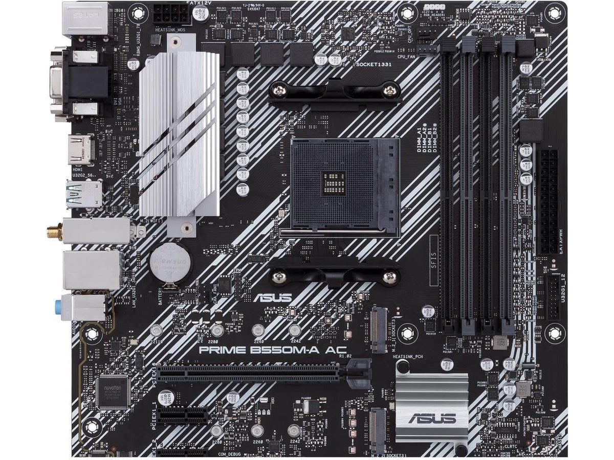 NEWEGG Motherboard CPU Memory Combo -B550M-A Motherboard Bundle with Ryzen 5 5500 6-Core 3.6GHz CPU and 16GB (2 x 8GB) 288-Pin PC RAM DDR4 3200 Desktop Memory