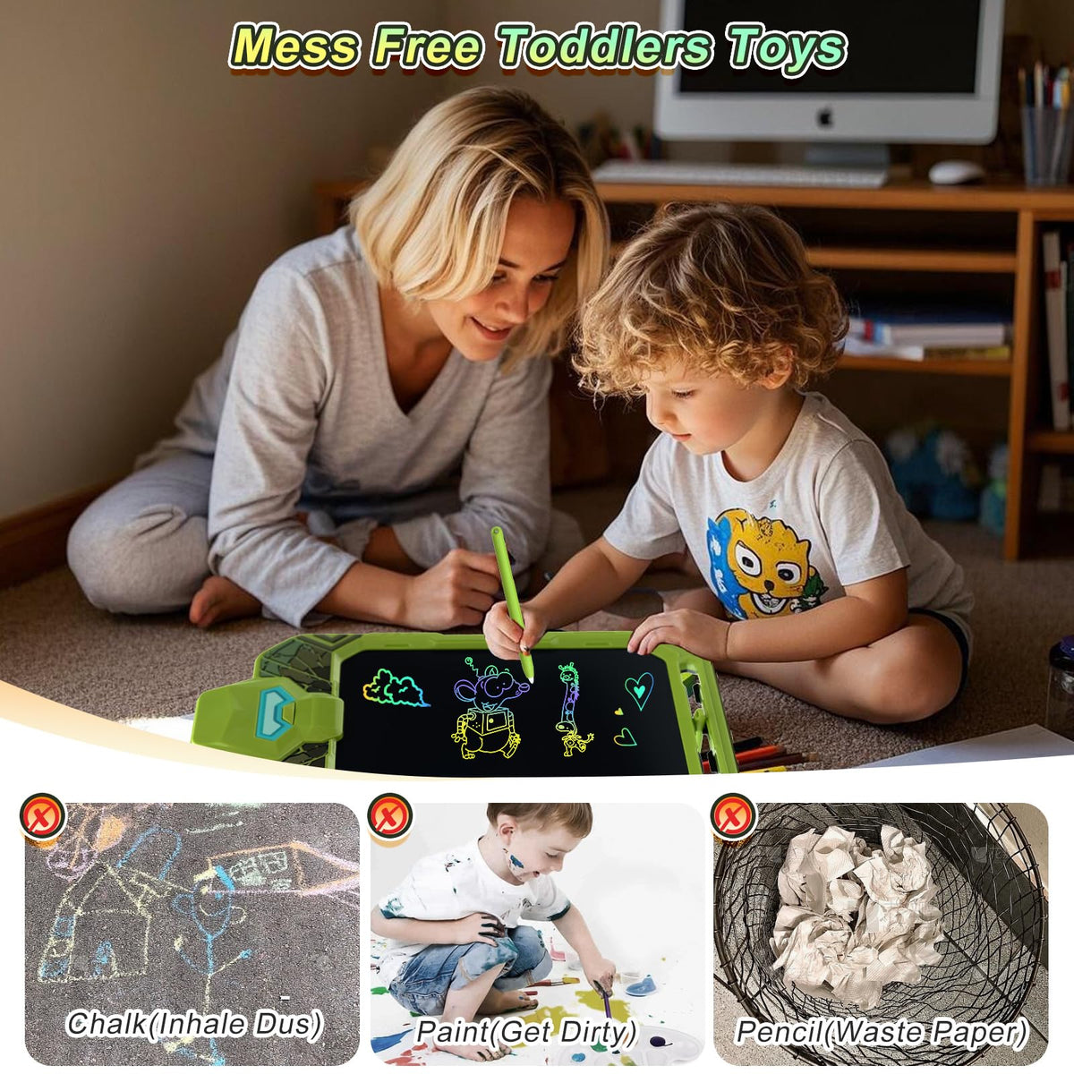 LCD Writing Tablet for Kid, Spider Design Drawing Pad, 10 Inch
