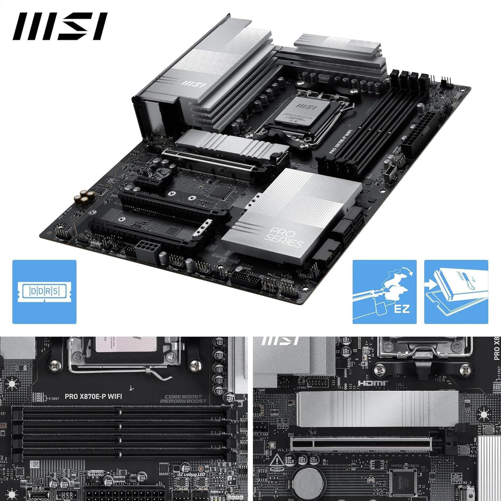 Micro Center AMD 9950X3D Processor with MSI MAG X870E Tomahawk Motherboard
