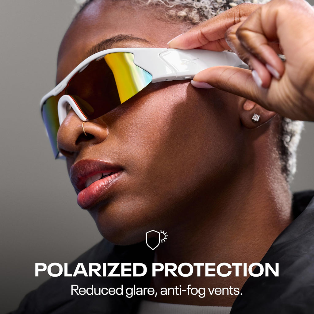 Reebok Flash Smart Audio Glasses, Iridescent Polarized, Powered by Lucyd