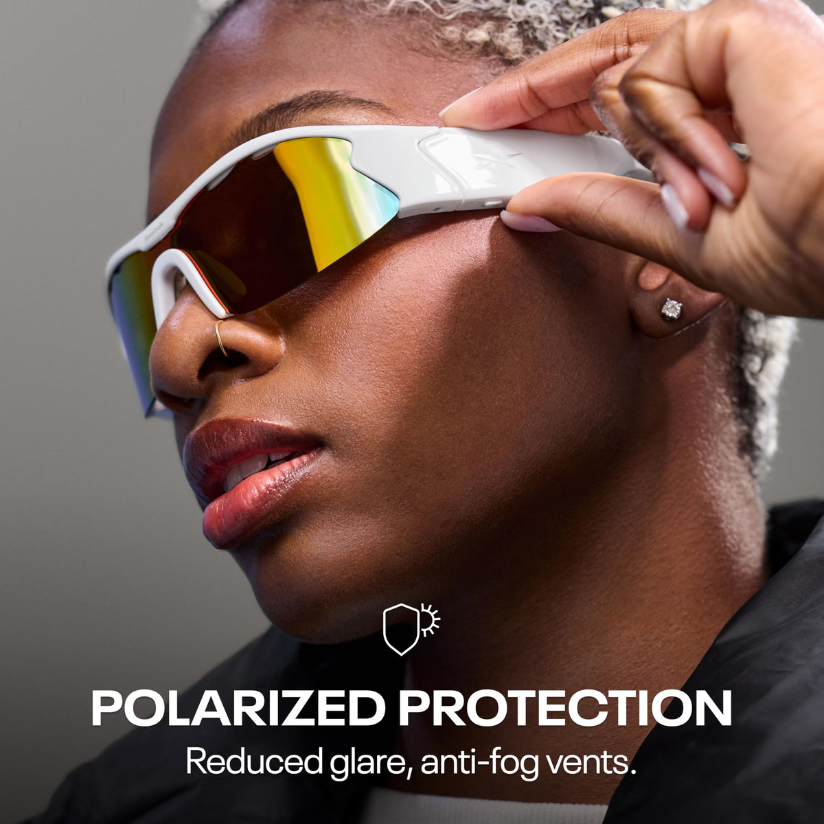 Reebok Flash Smart Audio Glasses, Iridescent Polarized, Powered by Lucyd