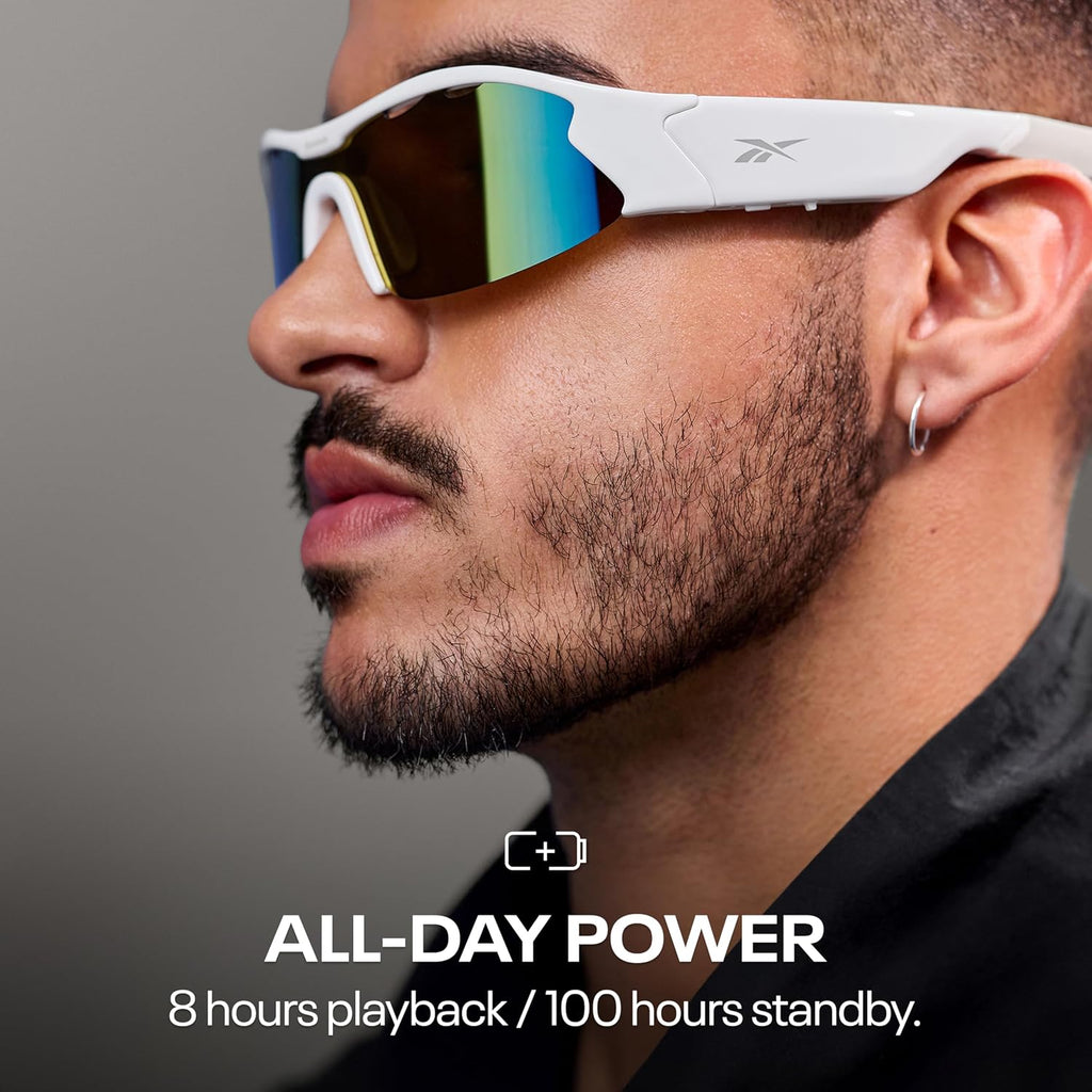 Reebok Flash Smart Audio Glasses, Iridescent Polarized, Powered by Lucyd