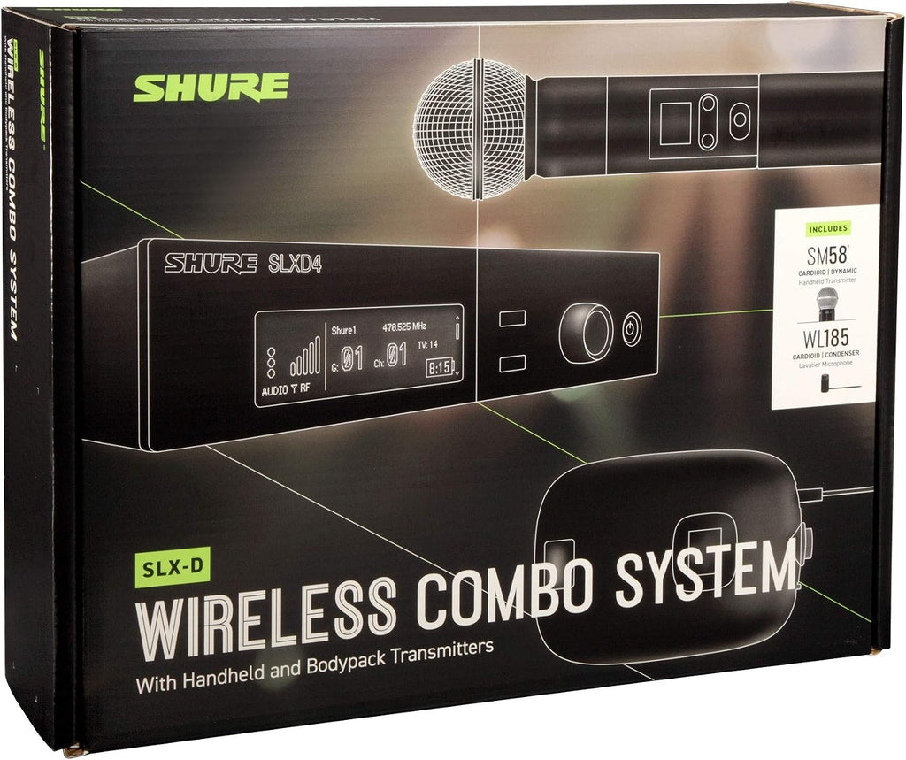 Shure SLXD124/85 Combo Wireless Handheld and Lavalier Microphone System - H55 Band