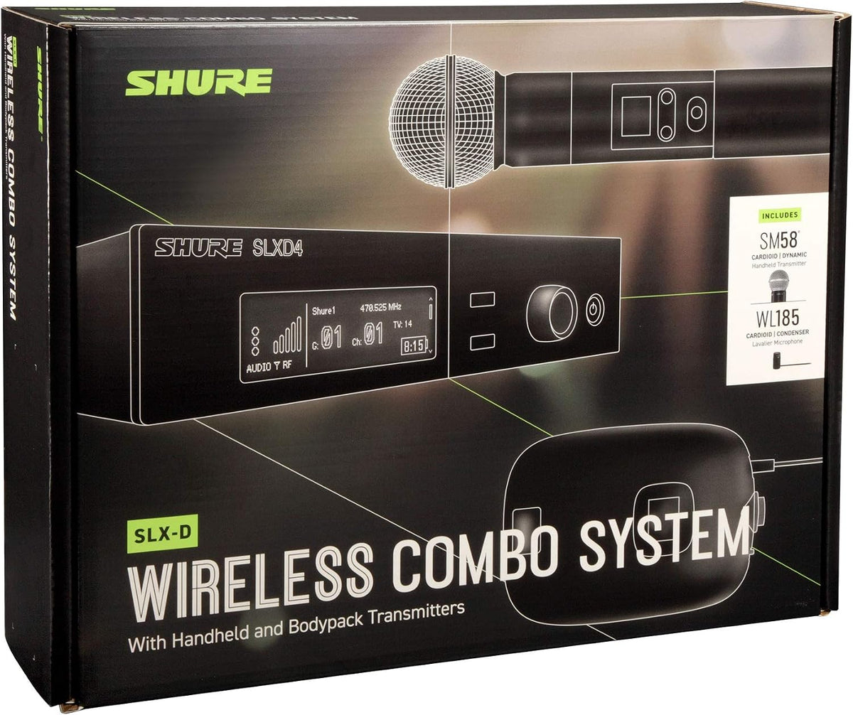 Shure SLXD124/85 Combo Wireless Handheld and Lavalier Microphone System - H55 Band