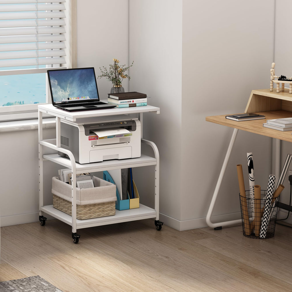 Fannova 23.6"x18.9"x30" Large Printer Stand with Adjustable Storage Shelf