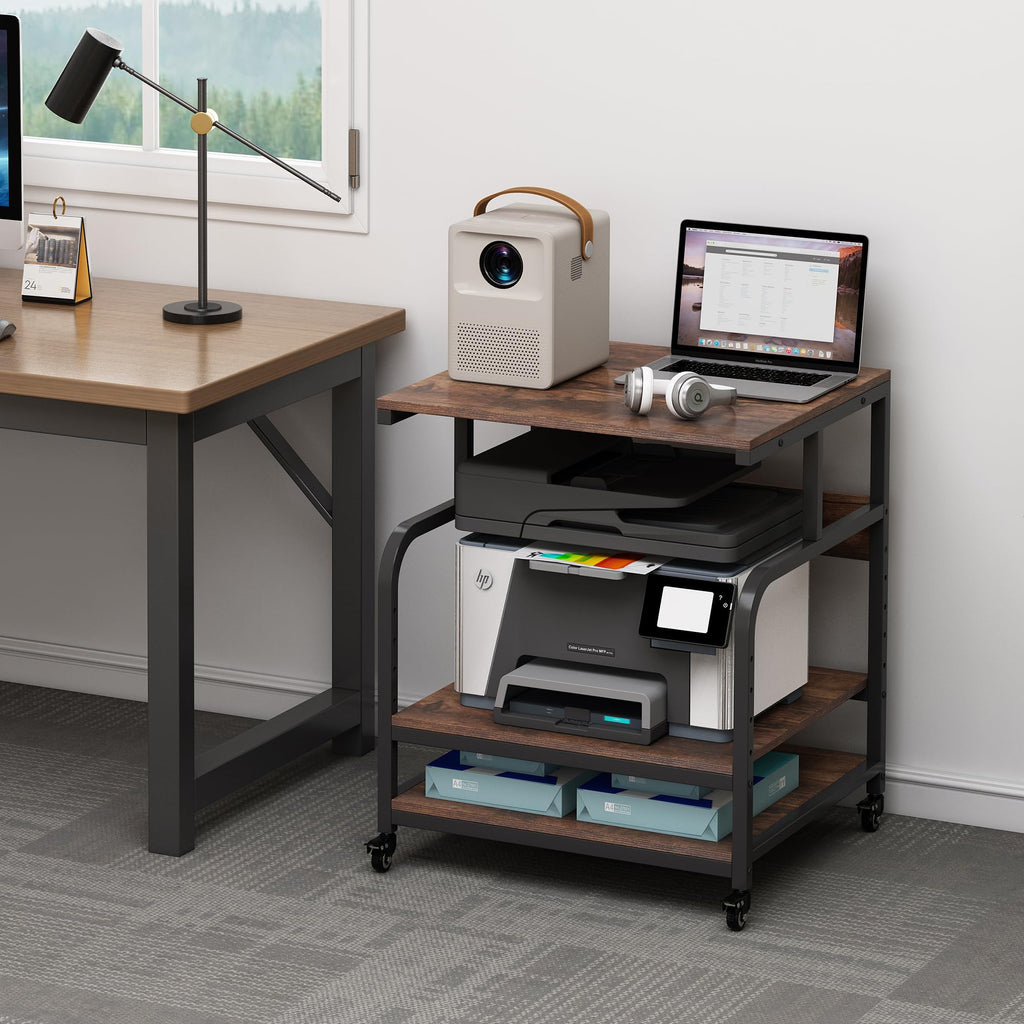 Fannova 23.6"x18.9"x30" Large Printer Stand with Adjustable Storage Shelf