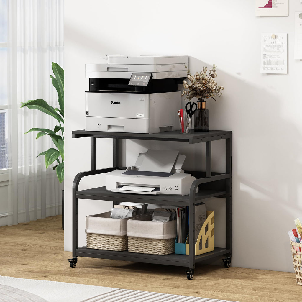 Fannova 23.6"x18.9"x30" Large Printer Stand with Adjustable Storage Shelf