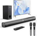 Karaoke Soundbar with Subwoofer for TV and 2 Wireless Microphones