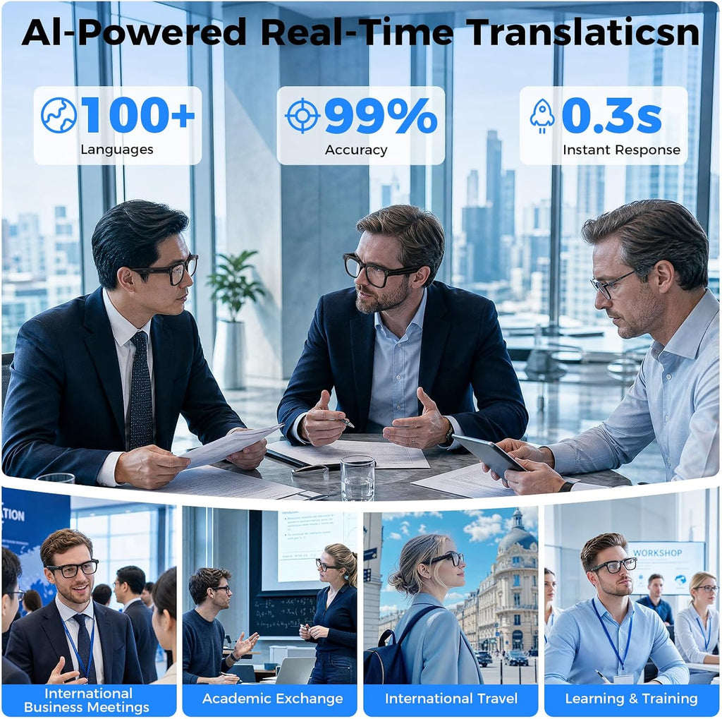 KAIGERR AI Smart Glasses with 13MP Camera, Stabilized POV Recording