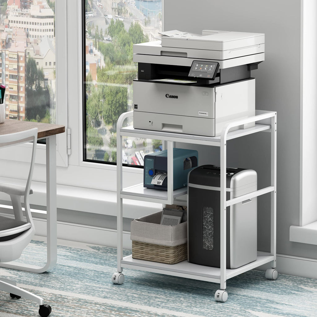 Fannova Large Printer Stand with PC Tower Shelf for Home Office Storage