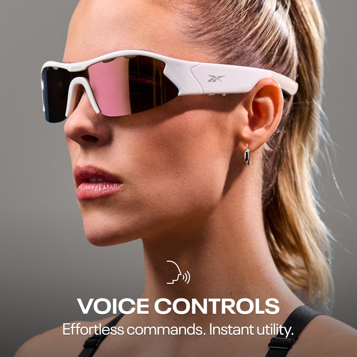 Reebok Flash Smart Audio Glasses, Iridescent Polarized, Powered by Lucyd
