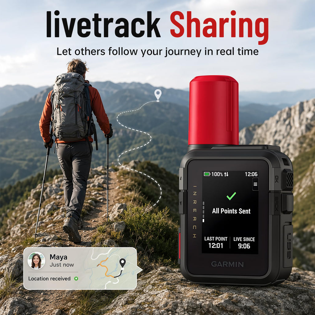Garmin inReach Mini 3 Plus, Rugged Global Satellite Communicator with Touchscreen Texting, Photo & Voice Messaging, Emergency SOS Messages - Bundle w/Deco Essentials 26-Month CPS Plan