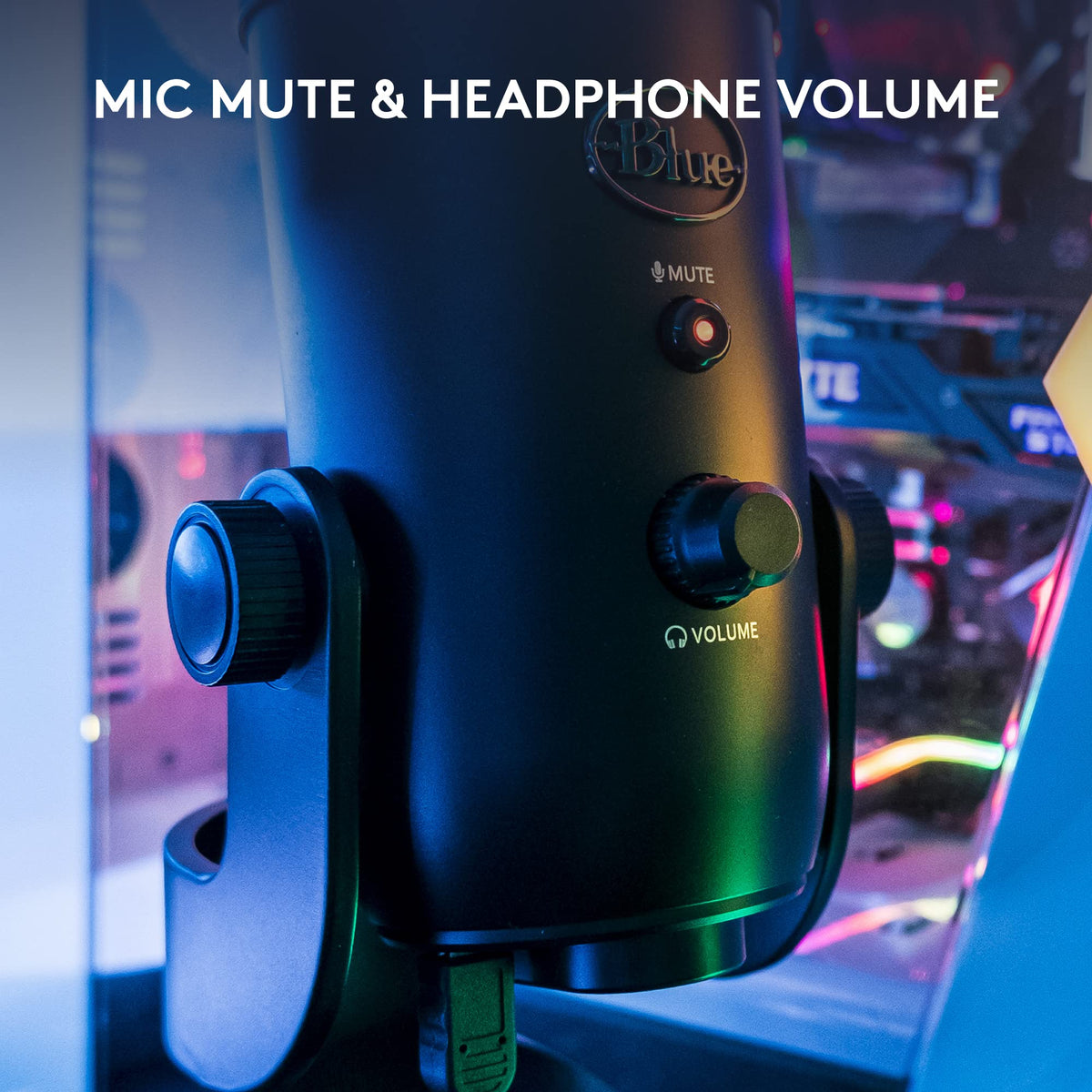 Logitech Creators Blue Yeti USB Microphone for PC, Mac, Gaming, Recording, Streaming, Podcasting, Studio and Computer Condenser Mic with Blue VO!CE Effects, 4 Pickup Patterns, Plug and Play - Silver