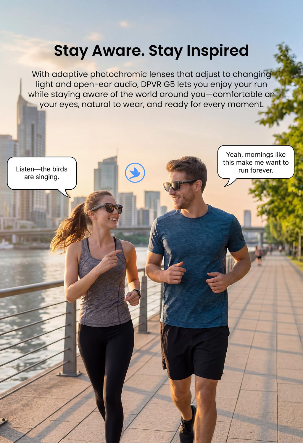 G5 AI Smart Glasses with Camera, 13MP Recording Glasses for Big Heads - XXL