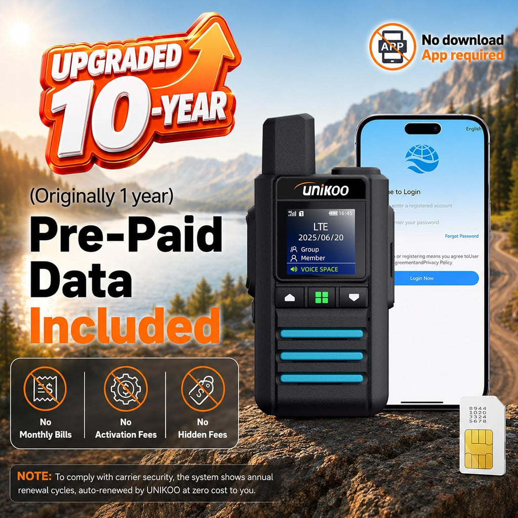 Global 4G LTE POC Walkie Talkies Unlimited Range Long Range Two Way Radio