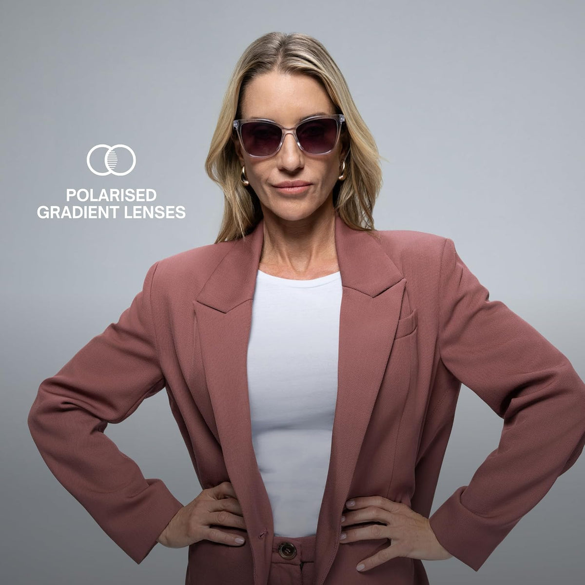 Lucyd Lyte Moonrise Smart Audio Glasses for Women, Open-Ear, Polarized