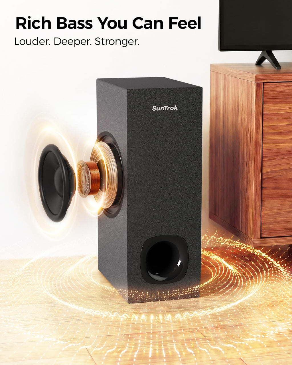 Karaoke Soundbar with Subwoofer for TV and 2 Wireless Microphones