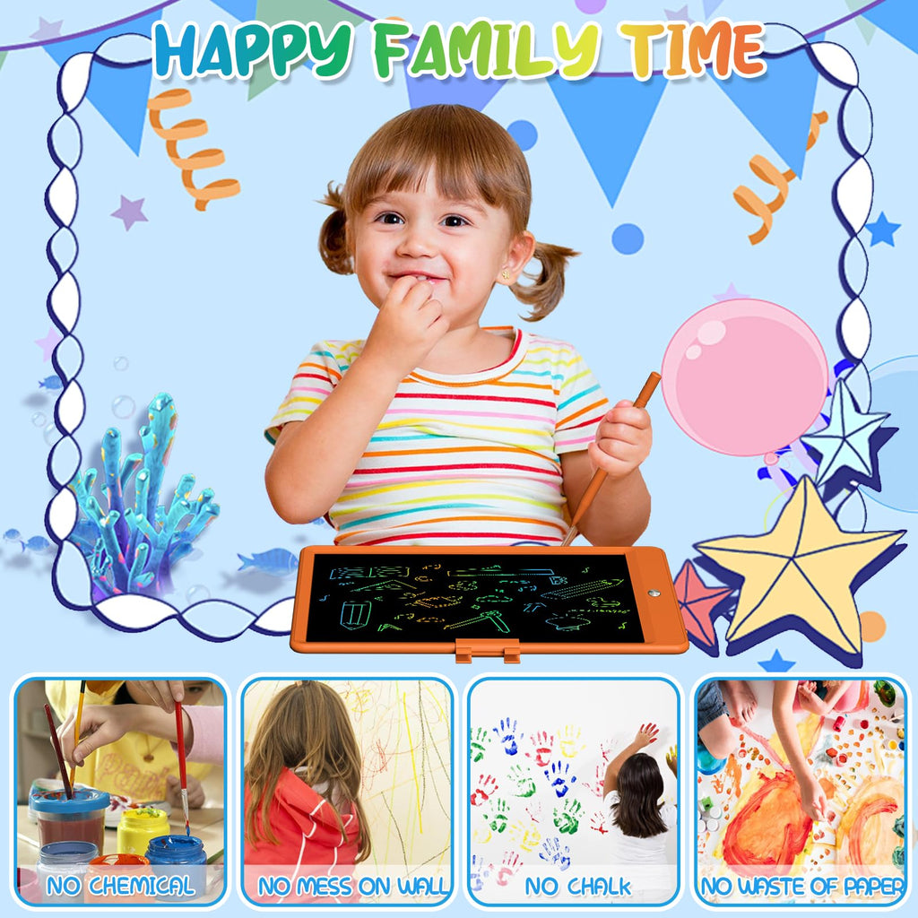 LCD Writing Tablet for Kids 10 Inch Reusable Drawing Tablets for Kids Colorful Writing Board Electronic Drawing Board Educational and Learning Toys for 2-4 Year Old Boys