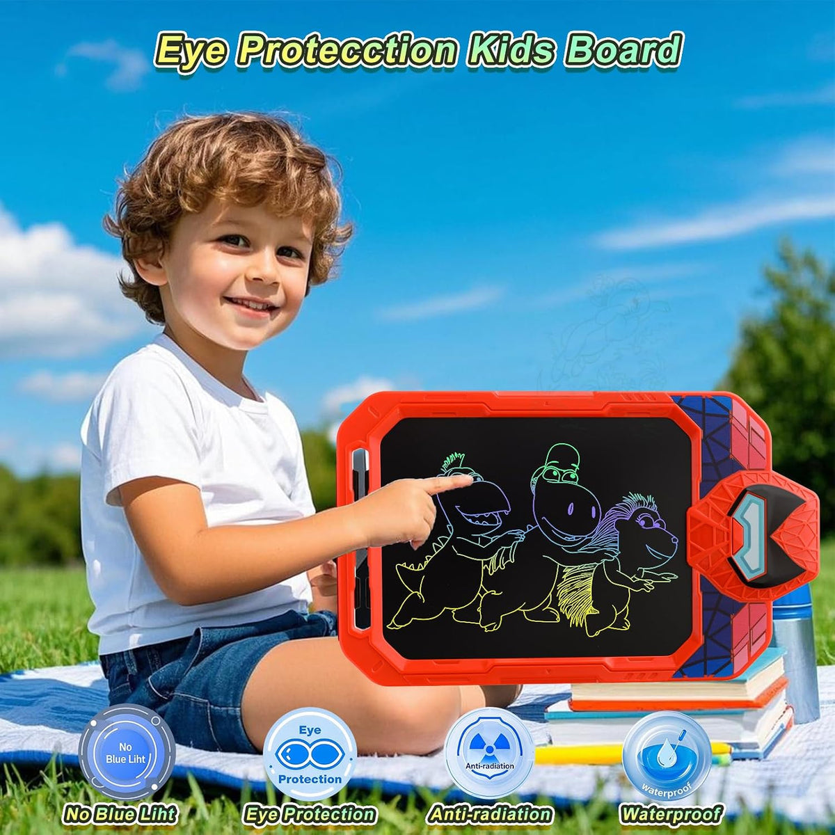 LCD Writing Tablet for Kid, Spider Design Drawing Pad, 10 Inch