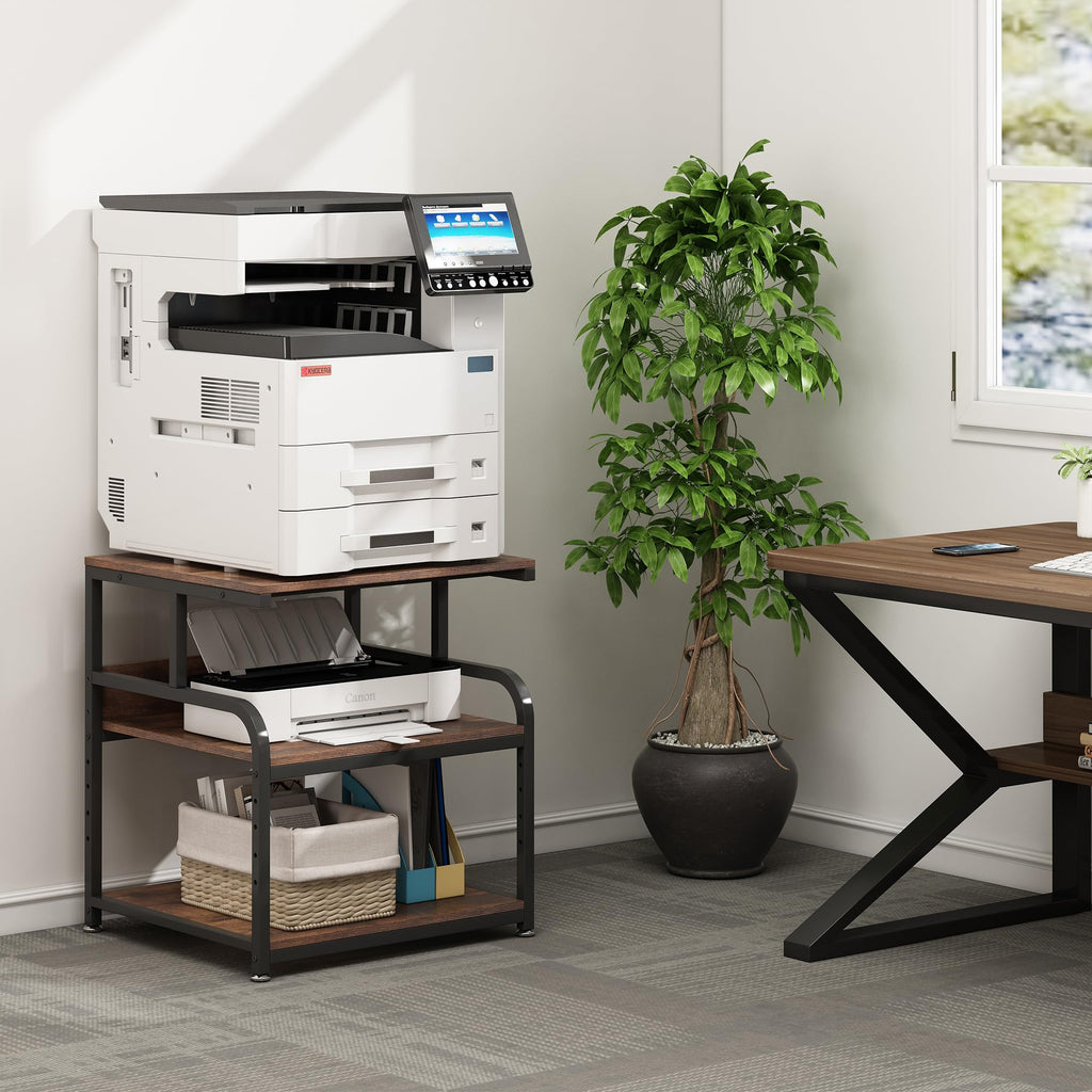 Fannova 23.6"x18.9"x30" Large Printer Stand with Adjustable Storage Shelf