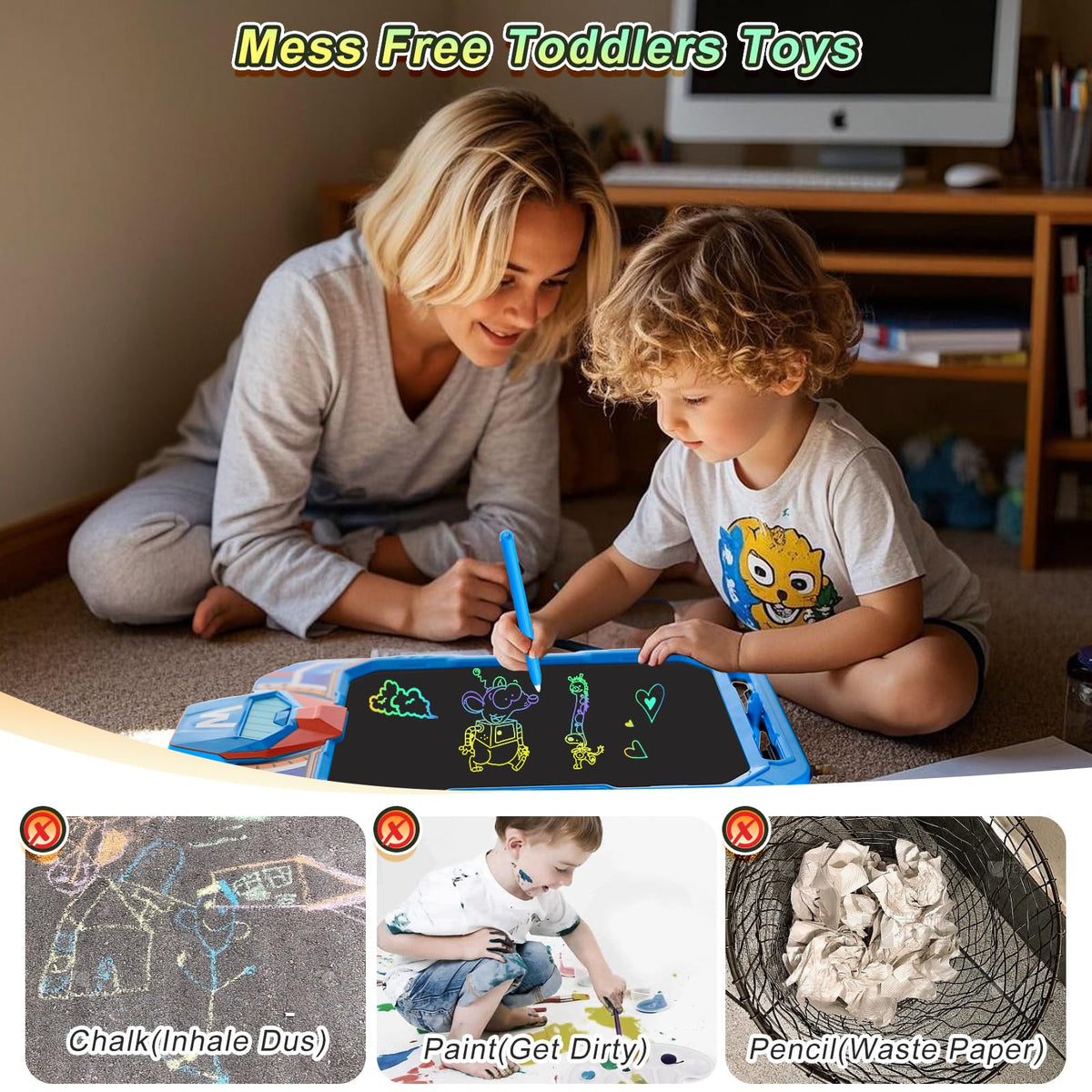 LCD Writing Tablet for Kid, Spider Design Drawing Pad, 10 Inch