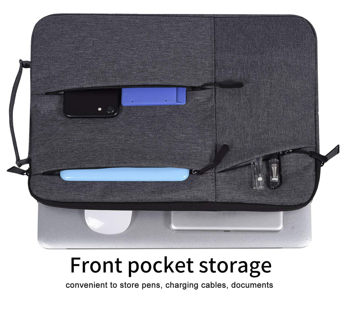 Graphics Drawing Tablet Carry Case with Artist Glove Compatible for Wacom Intuos Pro PTH660 Medium Case Huion H1060P, H950P, HS610, Xp-Pen Deco 01 V2, Ugee M708 and VEIKK A30 (Black)