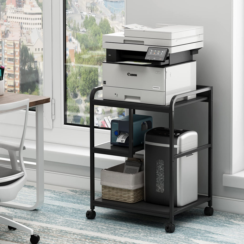 Fannova Large Printer Stand with PC Tower Shelf for Home Office Storage