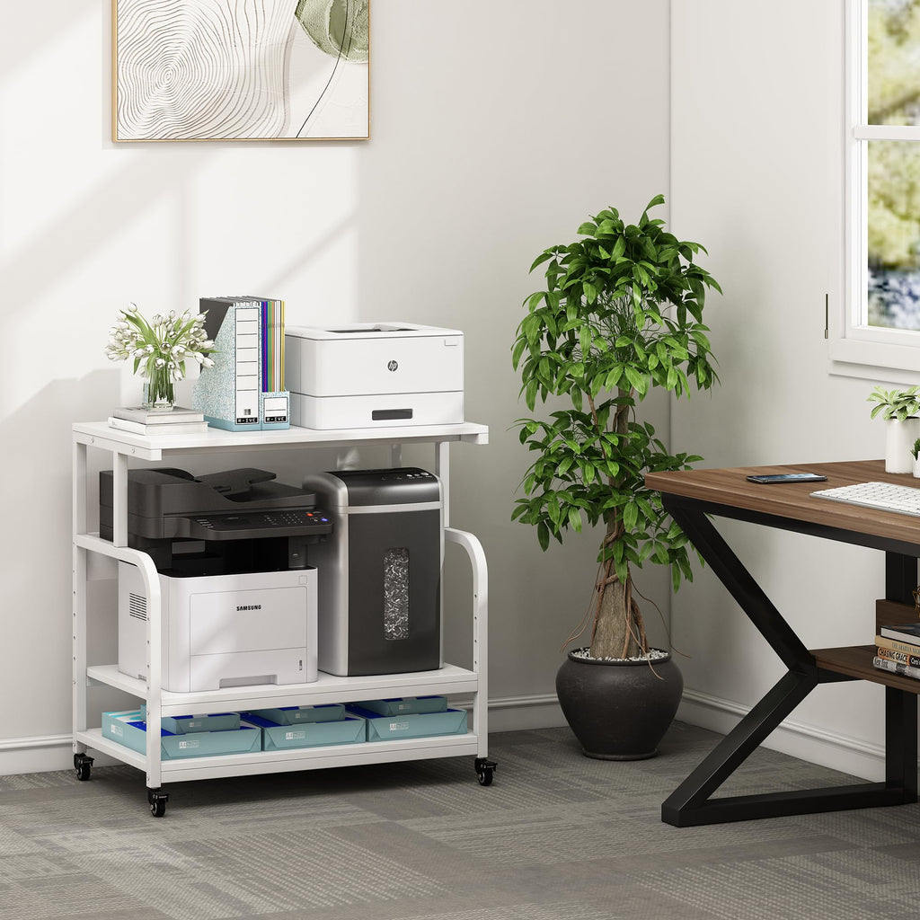 Fannova 23.6"x18.9"x30" Large Printer Stand with Adjustable Storage Shelf