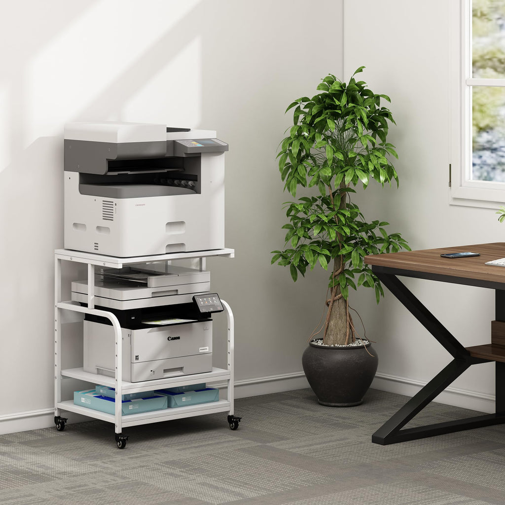 Fannova 23.6"x18.9"x30" Large Printer Stand with Adjustable Storage Shelf