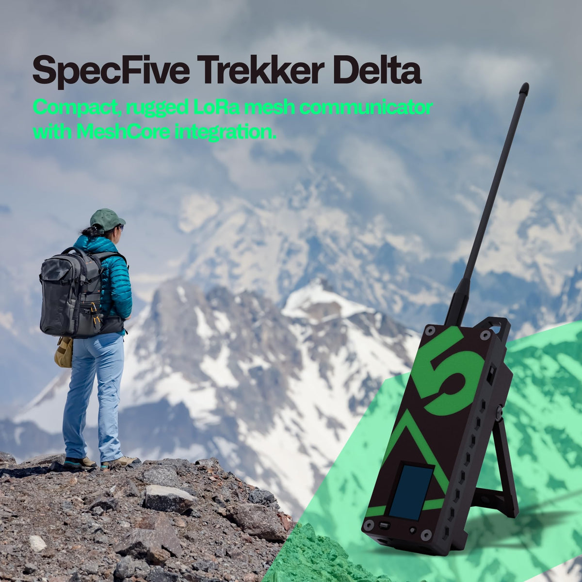 Trekker Delta Off-Grid LoRa GPS Radio, ATAK Meshtastic Communicator
