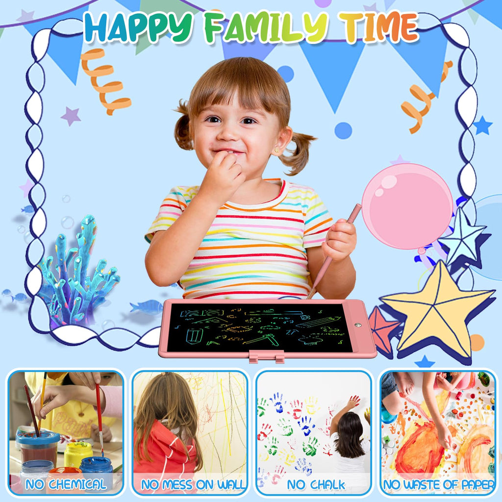 LCD Writing Tablet for Kids 10 Inch Reusable Drawing Tablets for Kids Colorful Writing Board Electronic Drawing Board Educational and Learning Toys for 2-4 Year Old Boys