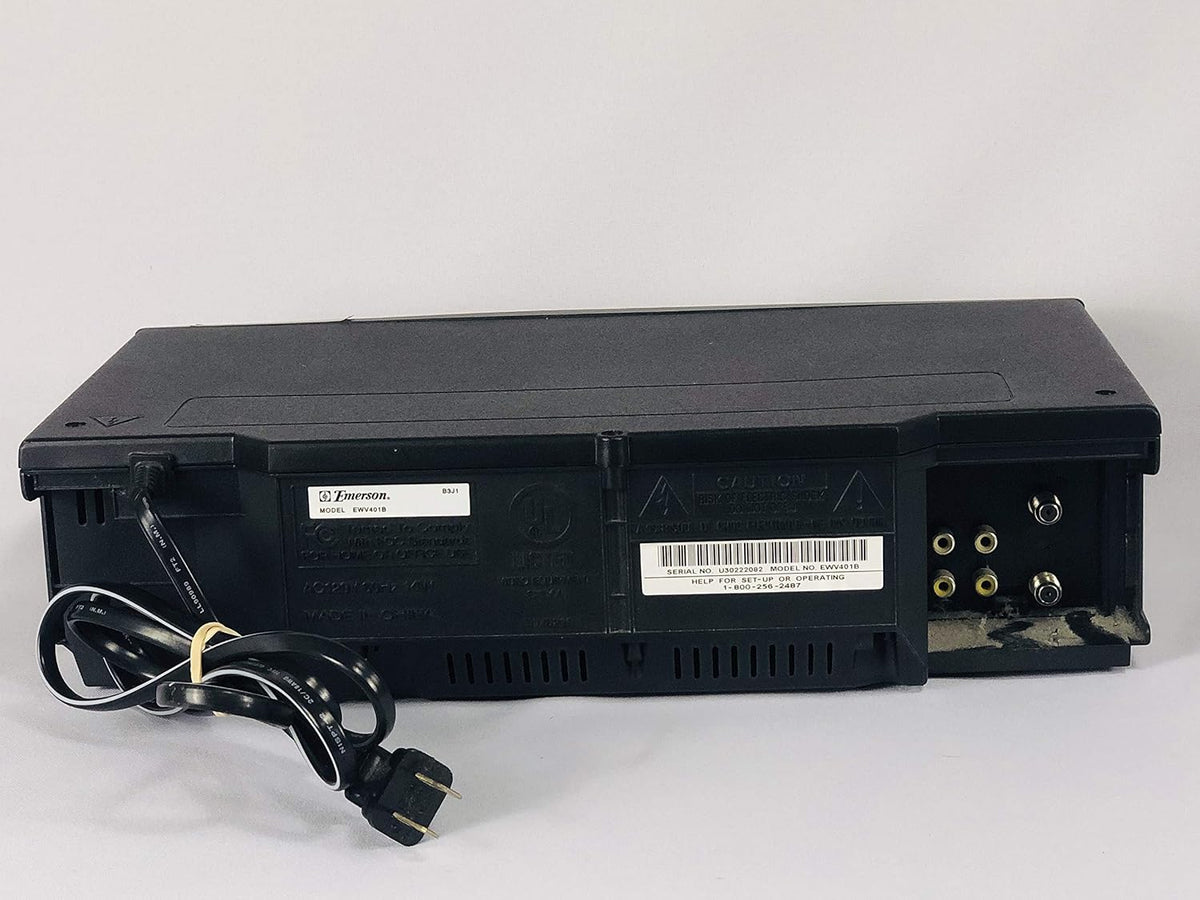 Emerson EWV401B Video Cassette Recorder Player VCR Da-4Head