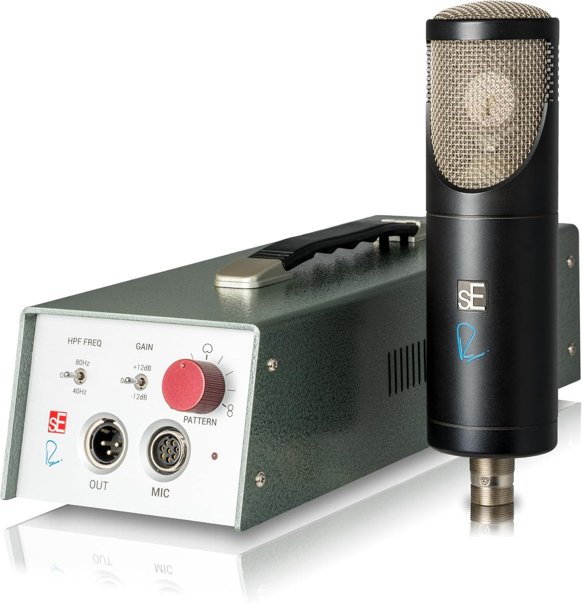 SE ELECTRONICS Rupert Neve RNT Multi-Pattern Tube Condenser Microphone for Vocals & Instruments - Professional Studio Recording Microphone with Custom Output Transformers & 1" True Condenser Capsule