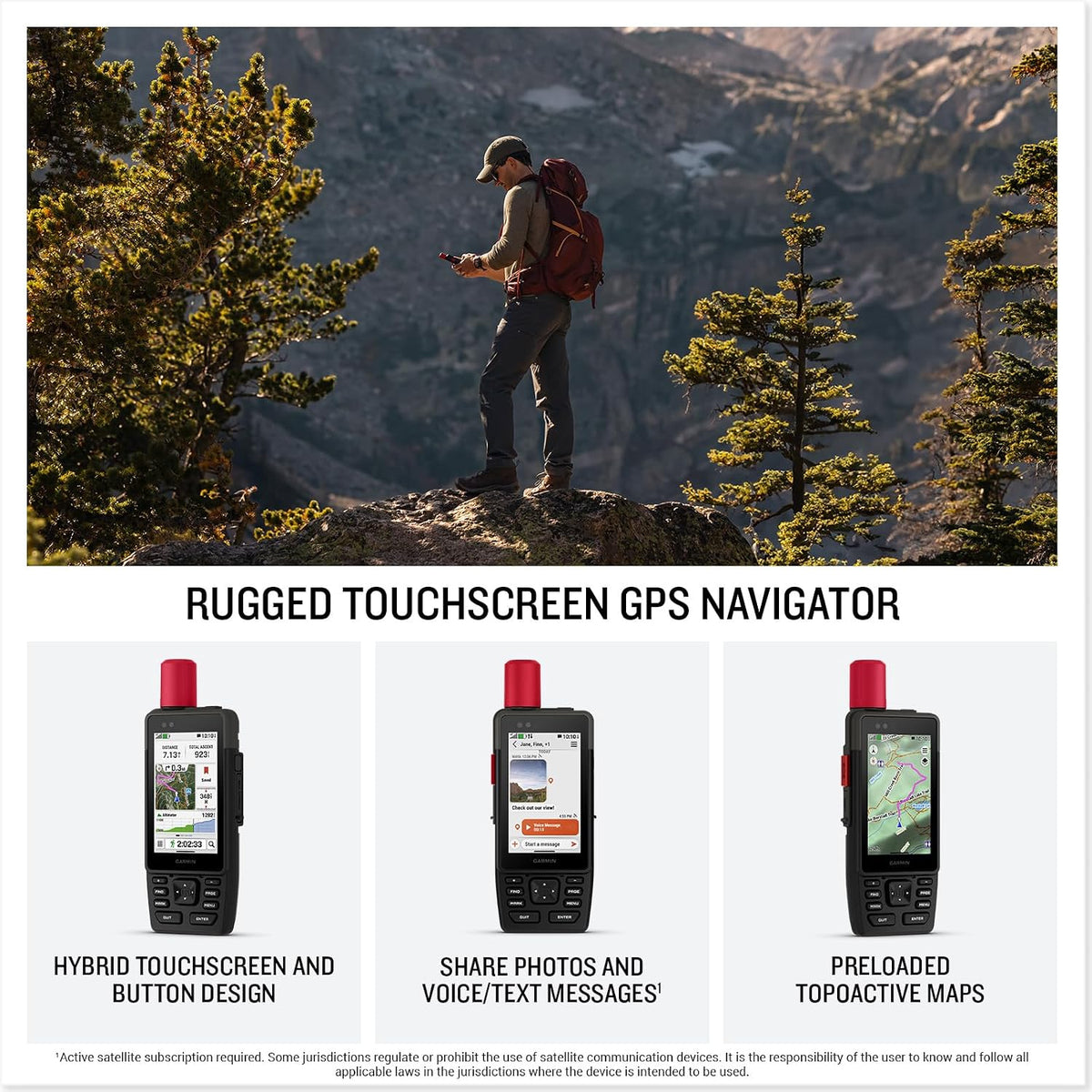 Garmin GPSMAPÂ® H1i Plus, GPS Handheld Navigator, inReachÂ® Plus Technology