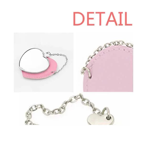 Dragon Animal Myth Wings East West Mirror Travel Purse Makeup Heart Pink