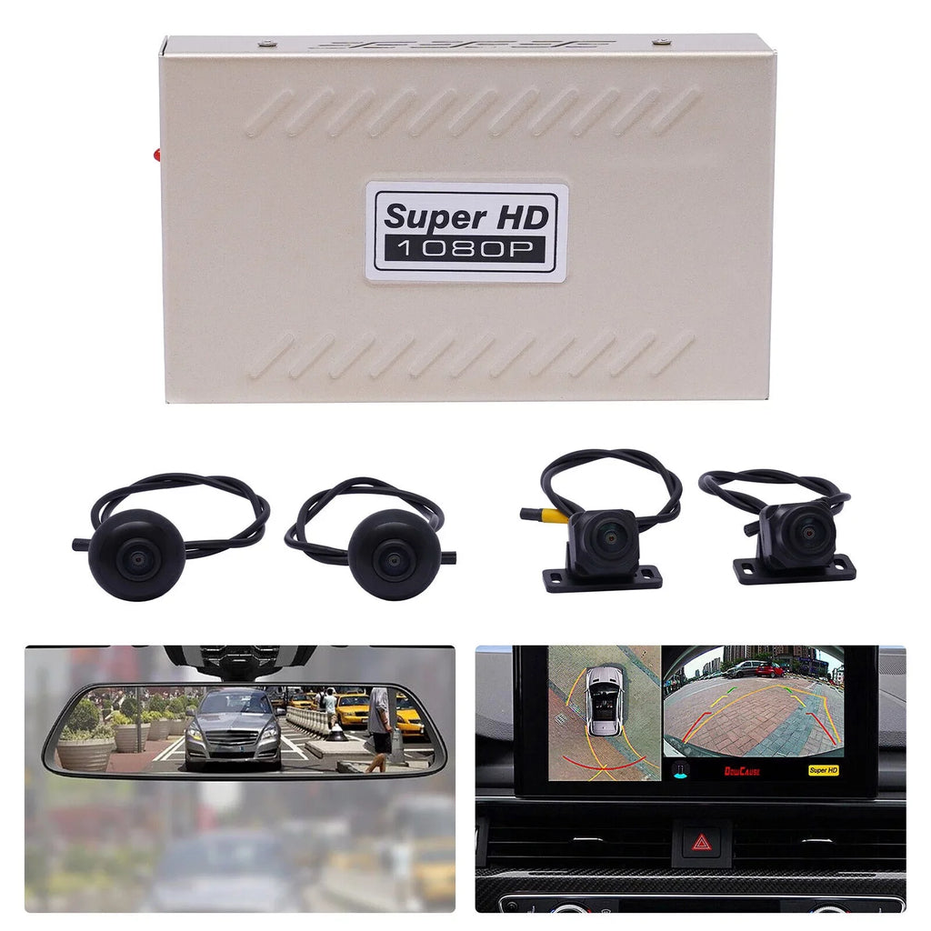 360° Bird View Panoramic System 4-camera 1080P Car DVR Recording Night Vision Recorder